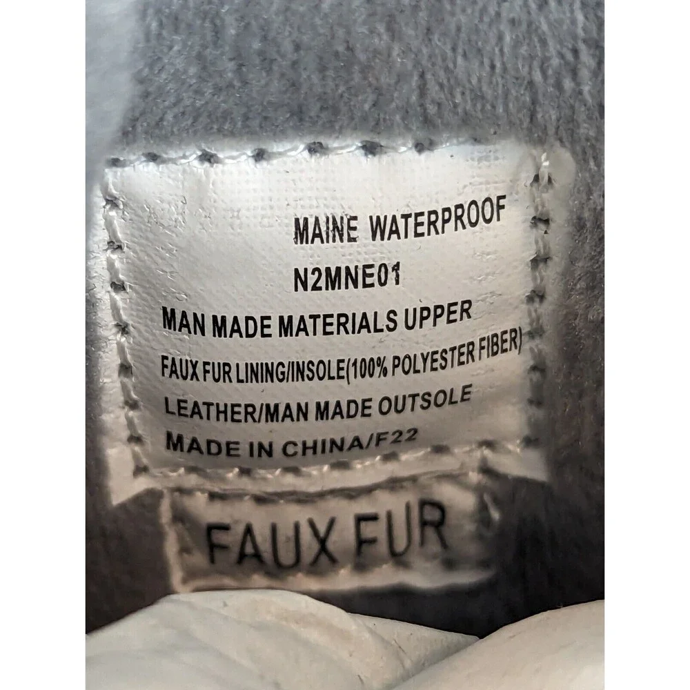 JBU Maine Waterproof Duck Boots Mens 10M Black Faux Fur Lined Lace Up Shoes NWB